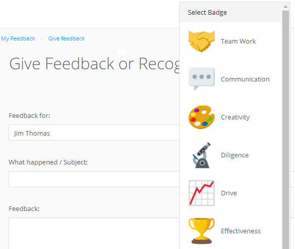 The PDW HR's gamified feedback tool